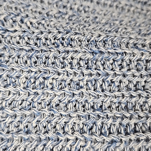 Theory Lalora Blue & White Linen Blend Sweater - Size Large - Picture 13 of 13
